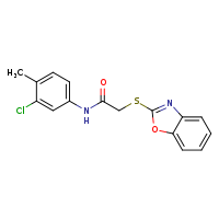 2-(1,3-benzoxazol-2-ylsulfanyl)-N-(3-chloro-4-methylphenyl)acetamide