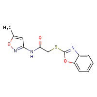 2-(1,3-benzoxazol-2-ylsulfanyl)-N-(5-methyl-1,2-oxazol-3-yl)acetamide