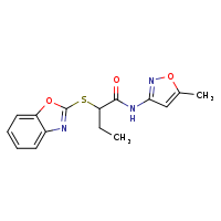 2-(1,3-benzoxazol-2-ylsulfanyl)-N-(5-methyl-1,2-oxazol-3-yl)butanamide