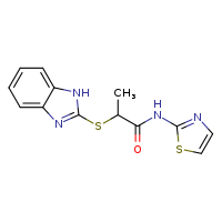 2-(1H-1,3-benzodiazol-2-ylsulfanyl)-N-(1,3-thiazol-2-yl)propanamide