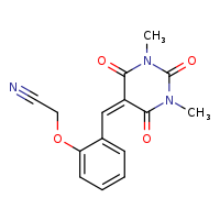 2-{2-[(1,3-dimethyl-2,4,6-trioxo-1,3-diazinan-5-ylidene)methyl]phenoxy}acetonitrile