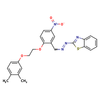 2-[2-({2-[2-(3,4-dimethylphenoxy)ethoxy]-5-nitrophenyl}methyl)diazen-1-yl]-1,3-benzothiazole
