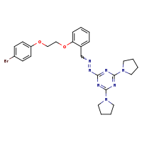 2-[2-({2-[2-(4-bromophenoxy)ethoxy]phenyl}methyl)diazen-1-yl]-4,6-bis(pyrrolidin-1-yl)-1,3,5-triazine