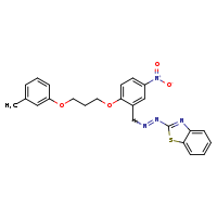 2-[2-({2-[3-(3-methylphenoxy)propoxy]-5-nitrophenyl}methyl)diazen-1-yl]-1,3-benzothiazole