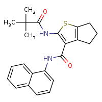 2-(2,2-dimethylpropanamido)-N-(naphthalen-1-yl)-4H,5H,6H-cyclopenta[b]thiophene-3-carboxamide