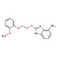 2-{[2-(2-methoxyphenoxy)ethyl]sulfanyl}-4-methyl-1H-1,3-benzodiazole