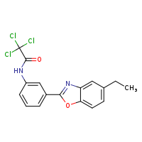 2,2,2-trichloro-N-[3-(5-ethyl-1,3-benzoxazol-2-yl)phenyl]acetamide