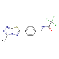 2,2,2-trichloro-N-[(4-{3-methyl-[1,2,4]triazolo[3,4-b][1,3,4]thiadiazol-6-yl}phenyl)methyl]acetamide