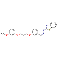 2-[2-({3-[3-(3-methoxyphenoxy)propoxy]phenyl}methyl)diazen-1-yl]-1,3-benzothiazole