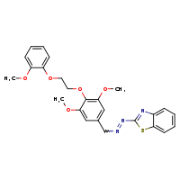 2-[2-({3,5-dimethoxy-4-[2-(2-methoxyphenoxy)ethoxy]phenyl}methyl)diazen-1-yl]-1,3-benzothiazole