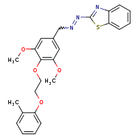 2-[2-({3,5-dimethoxy-4-[2-(2-methylphenoxy)ethoxy]phenyl}methyl)diazen-1-yl]-1,3-benzothiazole