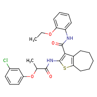 2-[2-(3-chlorophenoxy)propanamido]-N-(2-ethoxyphenyl)-4H,5H,6H,7H,8H-cyclohepta[b]thiophene-3-carboxamide