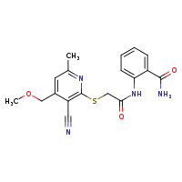 2-(2-{[3-cyano-4-(methoxymethyl)-6-methylpyridin-2-yl]sulfanyl}acetamido)benzamide