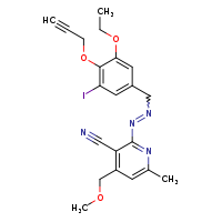 2-(2-{[3-ethoxy-5-iodo-4-(prop-2-yn-1-yloxy)phenyl]methyl}diazen-1-yl)-4-(methoxymethyl)-6-methylpyridine-3-carbonitrile