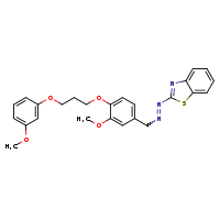 2-[2-({3-methoxy-4-[3-(3-methoxyphenoxy)propoxy]phenyl}methyl)diazen-1-yl]-1,3-benzothiazole