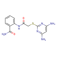 2-{2-[(4,6-diaminopyrimidin-2-yl)sulfanyl]acetamido}benzamide