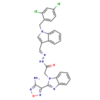 2-[2-(4-amino-1,2,5-oxadiazol-3-yl)-1,3-benzodiazol-1-yl]-N'-[(Z)-{1-[(2,4-dichlorophenyl)methyl]indol-3-yl}methylidene]acetohydrazide