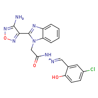 2-[2-(4-amino-1,2,5-oxadiazol-3-yl)-1,3-benzodiazol-1-yl]-N'-[(Z)-(5-chloro-2-hydroxyphenyl)methylidene]acetohydrazide