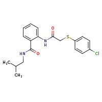 2-{2-[(4-chlorophenyl)sulfanyl]acetamido}-N-(2-methylpropyl)benzamide