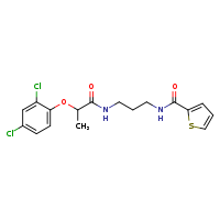 2-(2,4-dichlorophenoxy)-N-[3-(thiophen-2-ylformamido)propyl]propanamide
