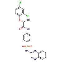2-(2,4-dichlorophenoxy)-N-{4-[(quinoxalin-2-yl)sulfamoyl]phenyl}propanamide