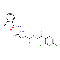 2-(2,4-dichlorophenyl)-2-oxoethyl 1-(2-methylbenzamido)-5-oxopyrrolidine-3-carboxylate