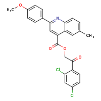 2-(2,4-dichlorophenyl)-2-oxoethyl 2-(4-methoxyphenyl)-6-methylquinoline-4-carboxylate
