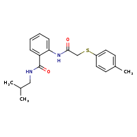 2-{2-[(4-methylphenyl)sulfanyl]acetamido}-N-(2-methylpropyl)benzamide