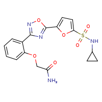 2-(2-{5-[5-(cyclopropylsulfamoyl)furan-2-yl]-1,2,4-oxadiazol-3-yl}phenoxy)acetamide