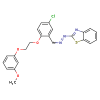 2-[2-({5-chloro-2-[2-(3-methoxyphenoxy)ethoxy]phenyl}methyl)diazen-1-yl]-1,3-benzothiazole