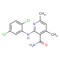 2-[(2,5-dichlorophenyl)amino]-4,6-dimethylpyridine-3-carboxamide