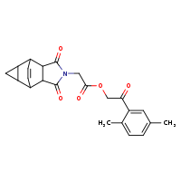 2-(2,5-dimethylphenyl)-2-oxoethyl 2-{3,5-dioxo-4-azatetracyclo[5.3.2.0²,?.0?,¹?]dodec-11-en-4-yl}acetate
