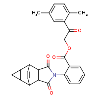 2-(2,5-dimethylphenyl)-2-oxoethyl 2-{3,5-dioxo-4-azatetracyclo[5.3.2.0²,?.0?,¹?]dodec-11-en-4-yl}benzoate