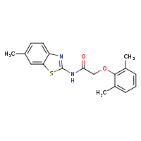 2-(2,6-dimethylphenoxy)-N-(6-methyl-1,3-benzothiazol-2-yl)acetamide