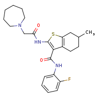 2-[2-(azepan-1-yl)acetamido]-N-(2-fluorophenyl)-6-methyl-4,5,6,7-tetrahydro-1-benzothiophene-3-carboxamide