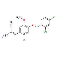 2-({2-bromo-4-[(2,4-dichlorophenyl)methoxy]-5-methoxyphenyl}methylidene)propanedinitrile