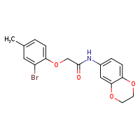 2-(2-bromo-4-methylphenoxy)-N-(2,3-dihydro-1,4-benzodioxin-6-yl)acetamide