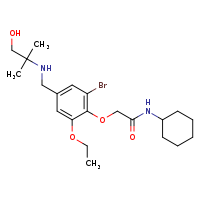 2-(2-bromo-6-ethoxy-4-{[(1-hydroxy-2-methylpropan-2-yl)amino]methyl}phenoxy)-N-cyclohexylacetamide