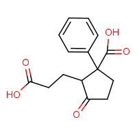 2-(2-carboxyethyl)-3-oxo-1-phenylcyclopentane-1-carboxylic acid