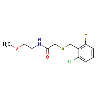 2-{[(2-chloro-6-fluorophenyl)methyl]sulfanyl}-N-(2-methoxyethyl)acetamide
