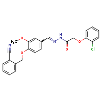2-(2-chlorophenoxy)-N'-[(E)-{4-[(2-cyanophenyl)methoxy]-3-methoxyphenyl}methylidene]acetohydrazide