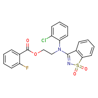 2-[(2-chlorophenyl)(1,1-dioxo-1??,2-benzothiazol-3-yl)amino]ethyl 2-fluorobenzoate