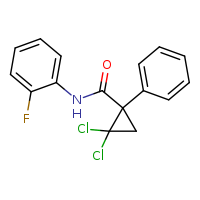 2,2-dichloro-N-(2-fluorophenyl)-1-phenylcyclopropane-1-carboxamide