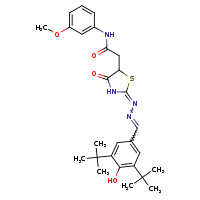 2-[(2E)-2-[(2E)-2-[(3,5-di-tert-butyl-4-hydroxyphenyl)methylidene]hydrazin-1-ylidene]-4-oxo-1,3-thiazolidin-5-yl]-N-(3-methoxyphenyl)acetamide