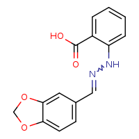 2-[(2E)-2-(2H-1,3-benzodioxol-5-ylmethylidene)hydrazin-1-yl]benzoic acid