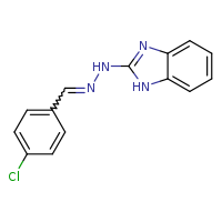 2-[(2E)-2-[(4-chlorophenyl)methylidene]hydrazin-1-yl]-1H-1,3-benzodiazole