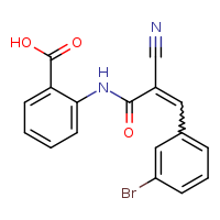 2-[(2E)-3-(3-bromophenyl)-2-cyanoprop-2-enamido]benzoic acid