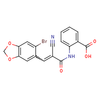 2-[(2E)-3-(6-bromo-2H-1,3-benzodioxol-5-yl)-2-cyanoprop-2-enamido]benzoic acid