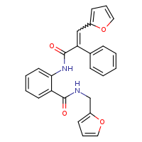 2-[(2E)-3-(furan-2-yl)-2-phenylprop-2-enamido]-N-(furan-2-ylmethyl)benzamide