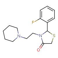 2-(2-fluorophenyl)-3-[2-(piperidin-1-yl)ethyl]-1,3-thiazolidin-4-one